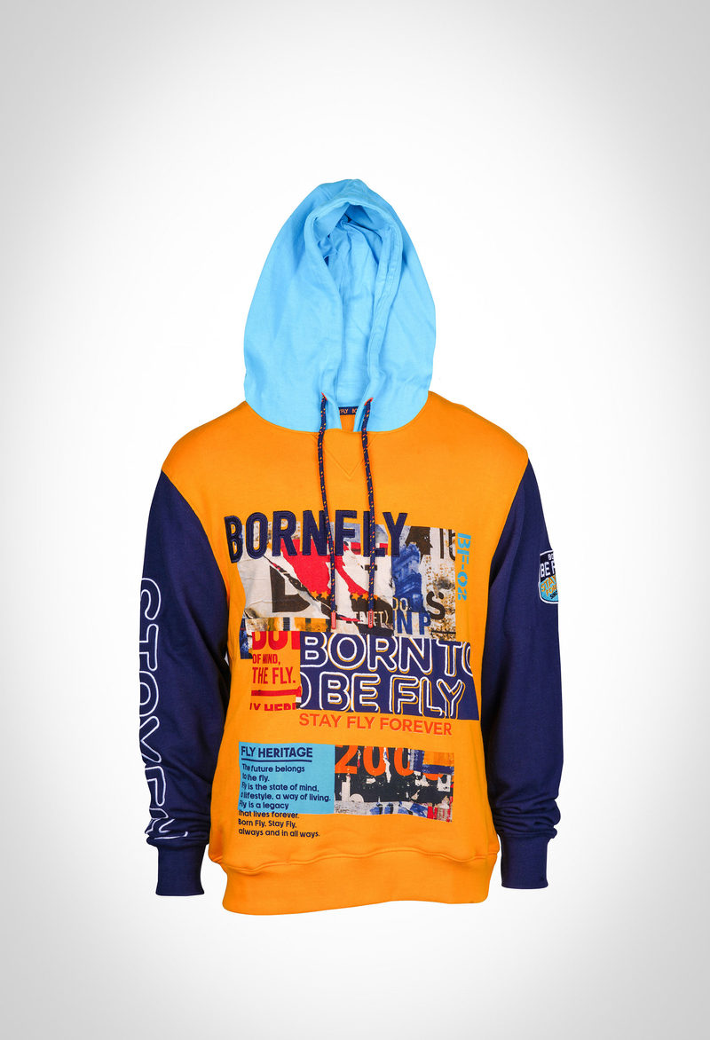 Mix & match 350 gsm loopback hoody with photo print & embroidery