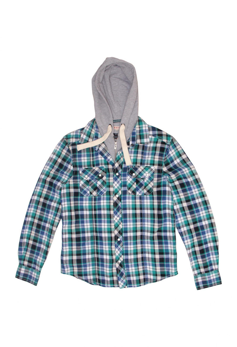 Two in one vichy check yarn dyed flannel shirt