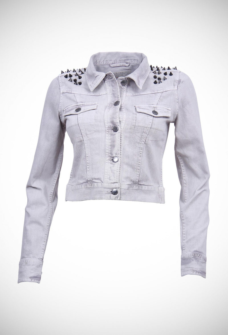 Grey denim oxy bleached in 100% cotton