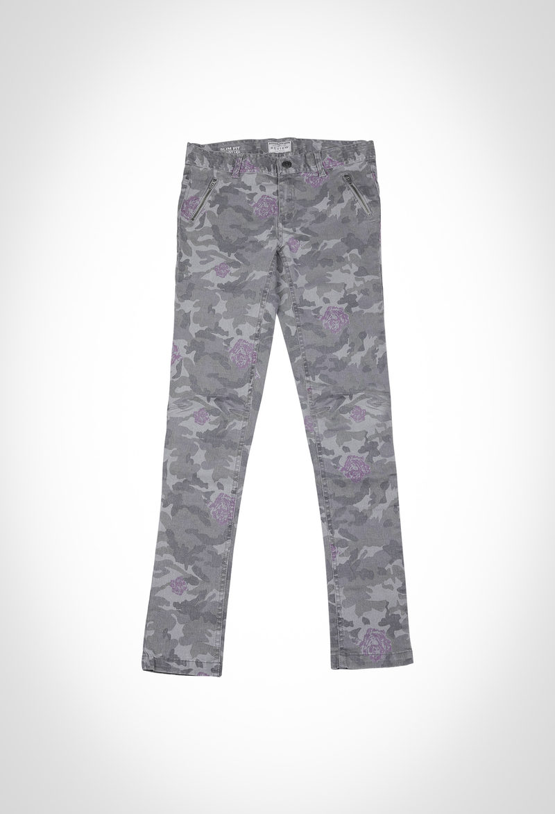 Pigment padded cotton elastane allover printed girls pant