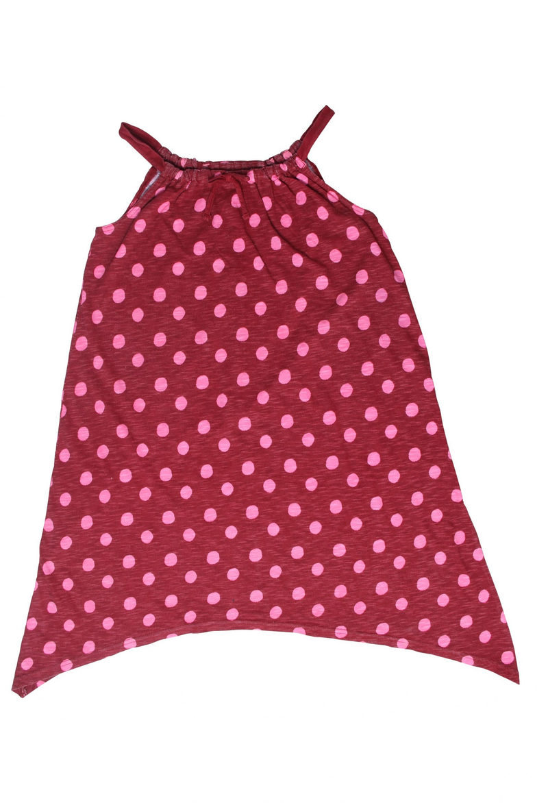 Cute polka dot top allover printed on a 100% cotton slub jersey