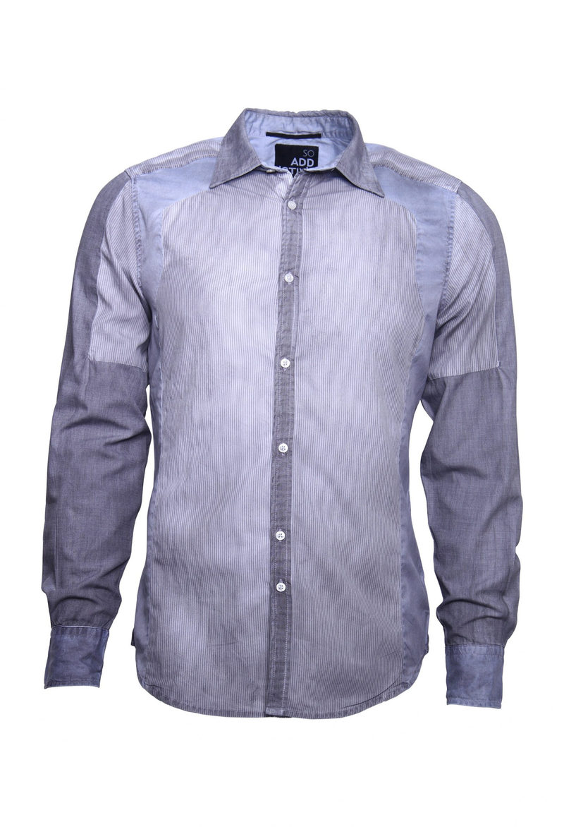 Mix & match yarn dyed poplin fitted shirt
