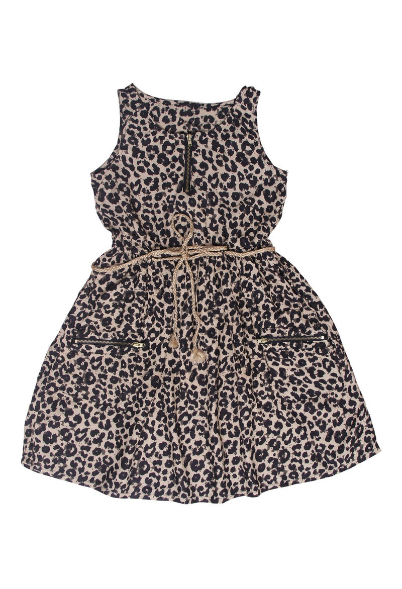 Dress for girl’s in 100% allover printed viscose