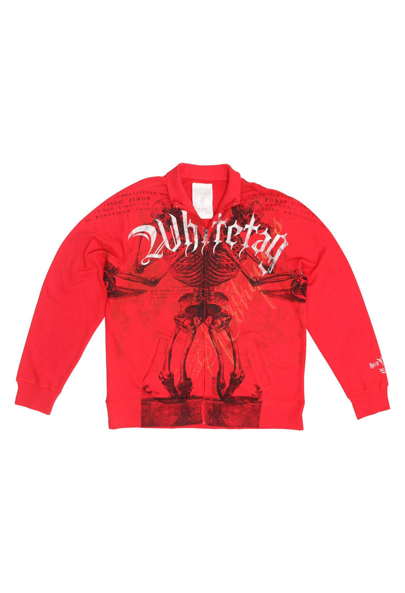 Full front open sweat in 260 gsm french terry