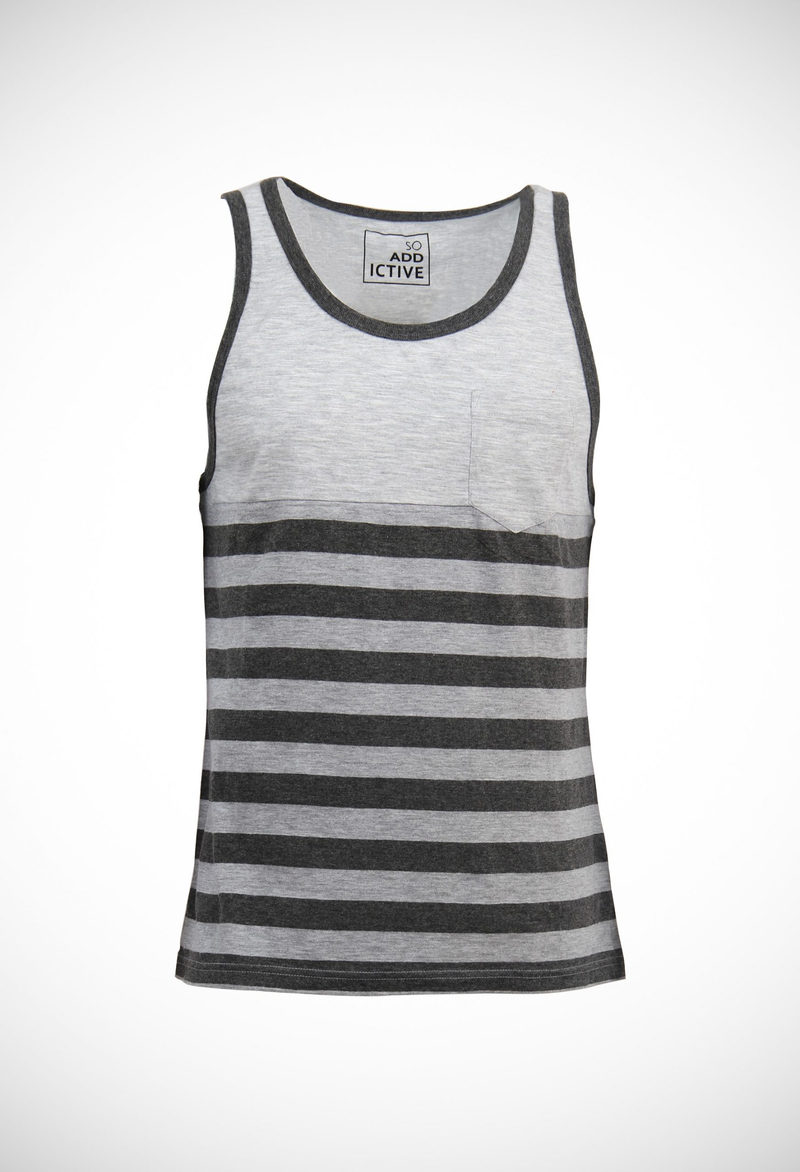Fashionable yarn dyed cut & sew tank top