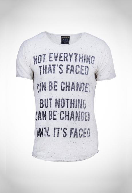 Neppy melange 140 gsm jersey tee, soft touch, inside printed