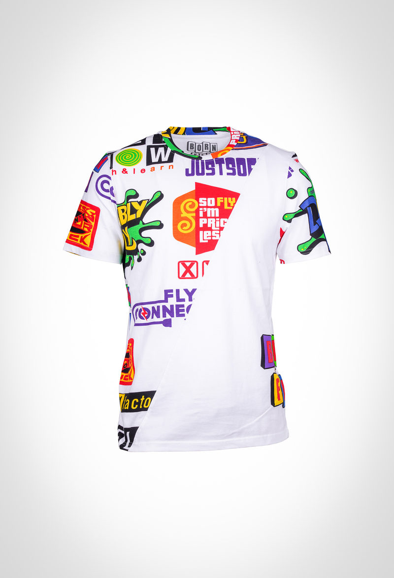 Cut & sew printed 190 gsm cotton jersey tee
