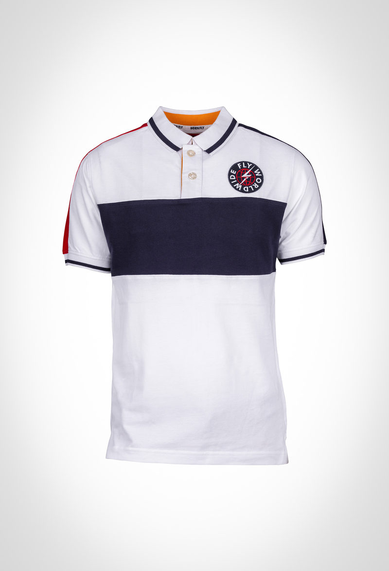 240 gsm cut & sew polo with applique at chest