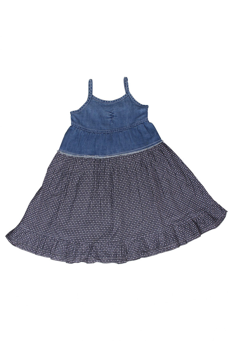 Mix & match girl’s dress in light weight denim